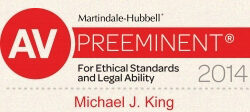 Martindale-Hubble-AV Preeminent - Michael J King